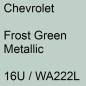 Preview: Chevrolet, Frost Green Metallic, 16U / WA222L.